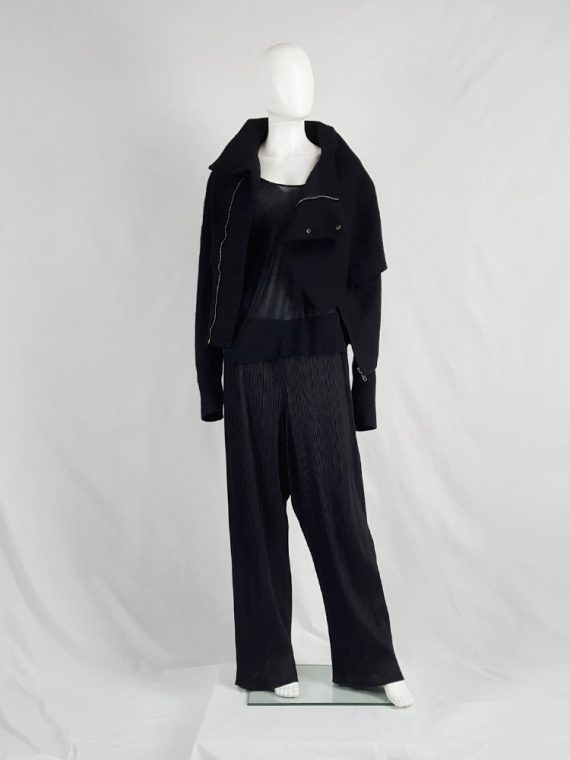 vaniitas vintage Issey Miyake Pleats Please black pleated relaxed trousers 135611