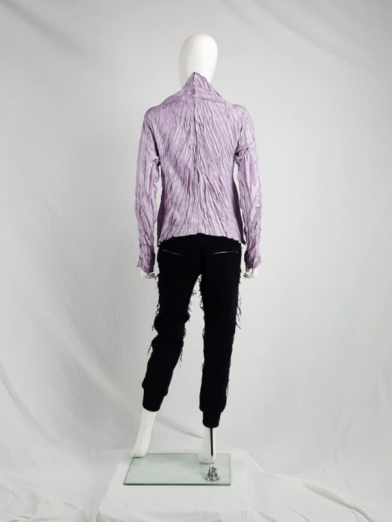 vaniitas vintage Issey Miyake Pleats Please creased purple jumper 144846