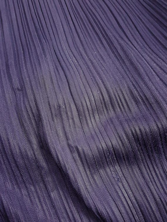 vaniitas vintage Issey Miyake Pleats Please dark purple pleated maxi skirt with front zipper 1316