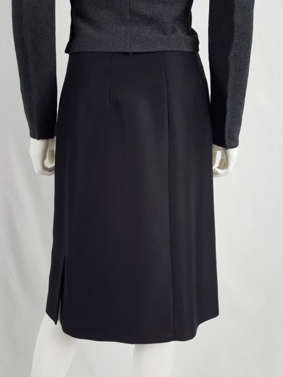 vaniitas vintage Maison Martin Margiela black backwards skirt fall 2000 180025