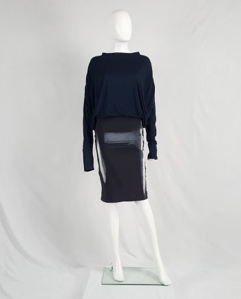 Maison Martin Margiela black skirt with painted trompe-l’oeil — spring 2008