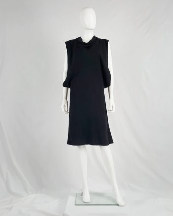 Maison Martin Margiela black square dress with open sides — fall 2007