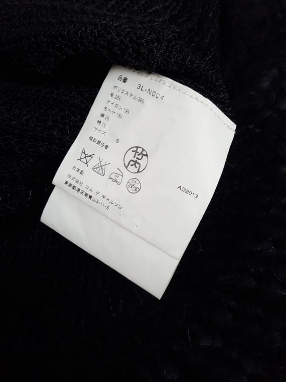 vaniitas vintage Noir Kei Ninomiya black knit top with dramatic curved sleeves fall 2013 142359