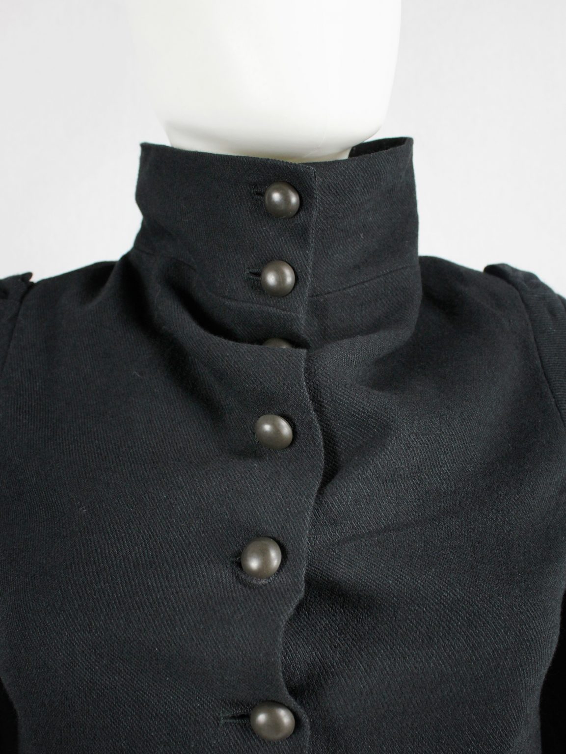 Ann Demeulemeester black victorian blazer with brass buttons — fall 2009