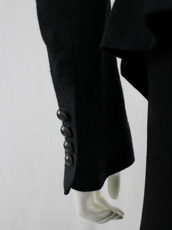 vaniitas vintage Ann Demeulemeester black victorian blazer with brass buttons runway fall 2009 0775