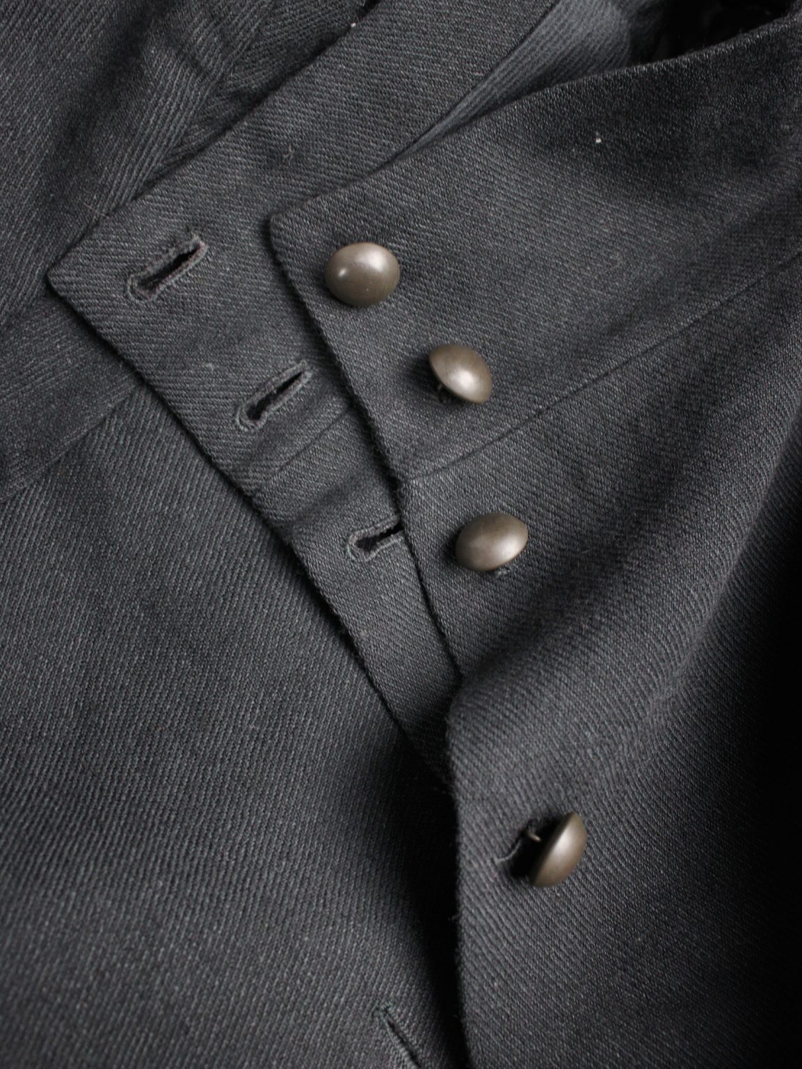 Ann Demeulemeester black victorian blazer with brass buttons — fall 2009