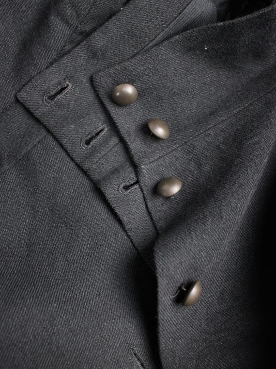 vaniitas vintage Ann Demeulemeester black victorian blazer with brass buttons runway fall 2009 0791