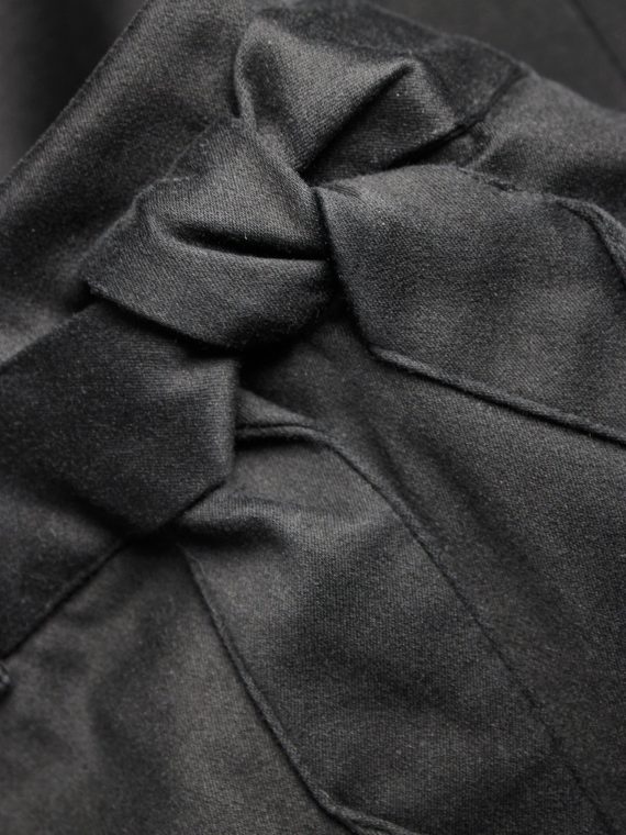 vaniitas vintage Maison Martin Margiela black maxi skirt with trompe-l’oeil bow runway spring 1999 1390