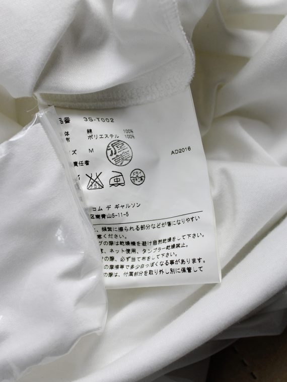 vaniitas vintage Noir Kei Ninomiya white belted dress with sheer side drapes fall 2016 0475