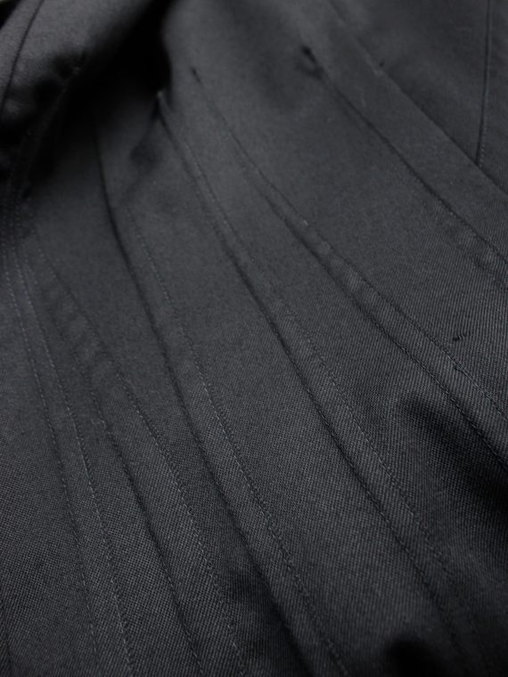 vaniitas vintage AF Vandevorst black top with maxi-dress on the front fall 2015 2209