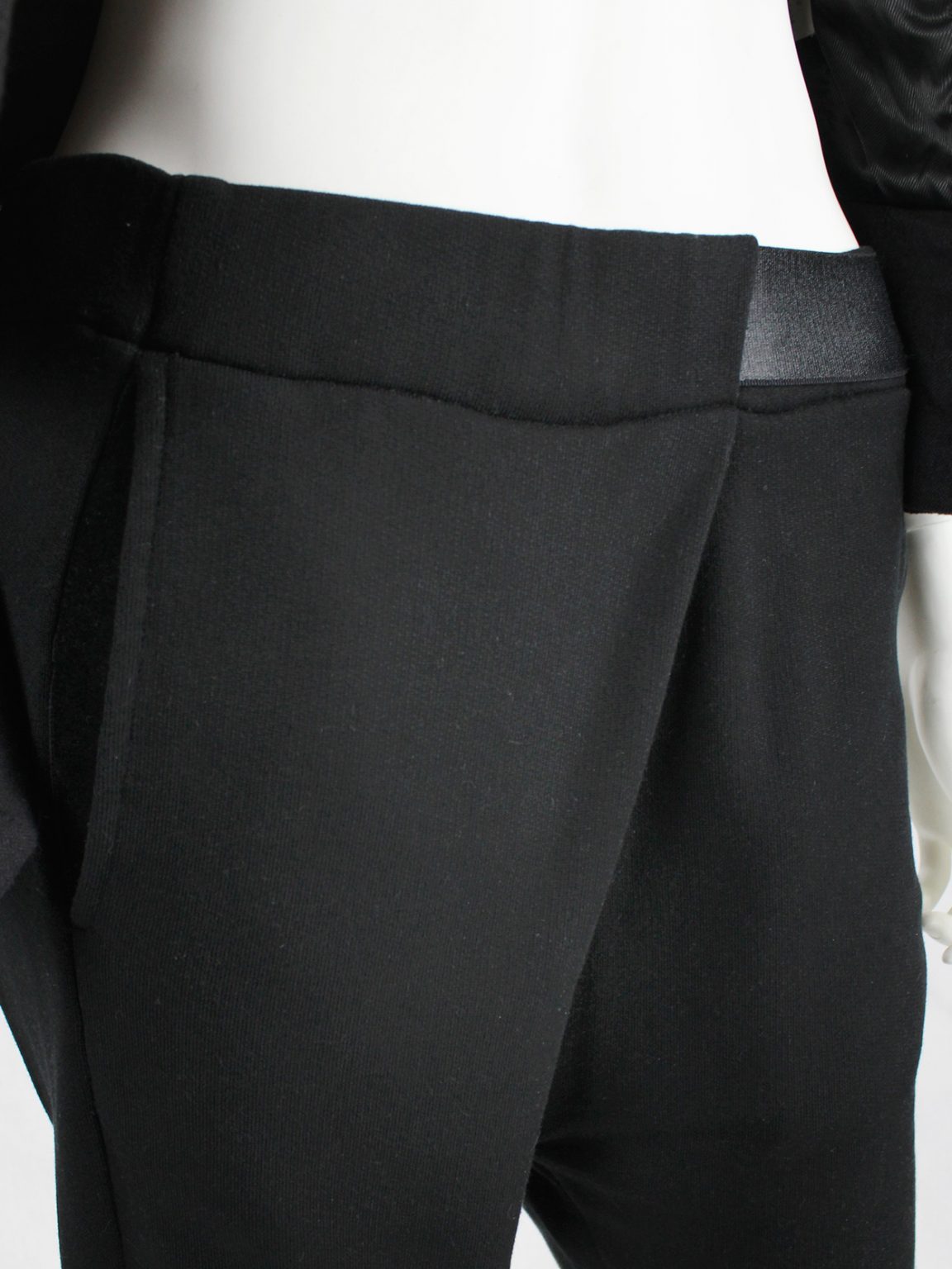 Ann Demeulemeester black harem sweatpants with pleated front