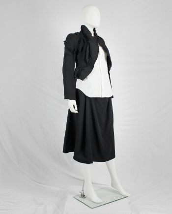 Comme des Garçons black cutaway blazer with triple layered panels — spring 2010