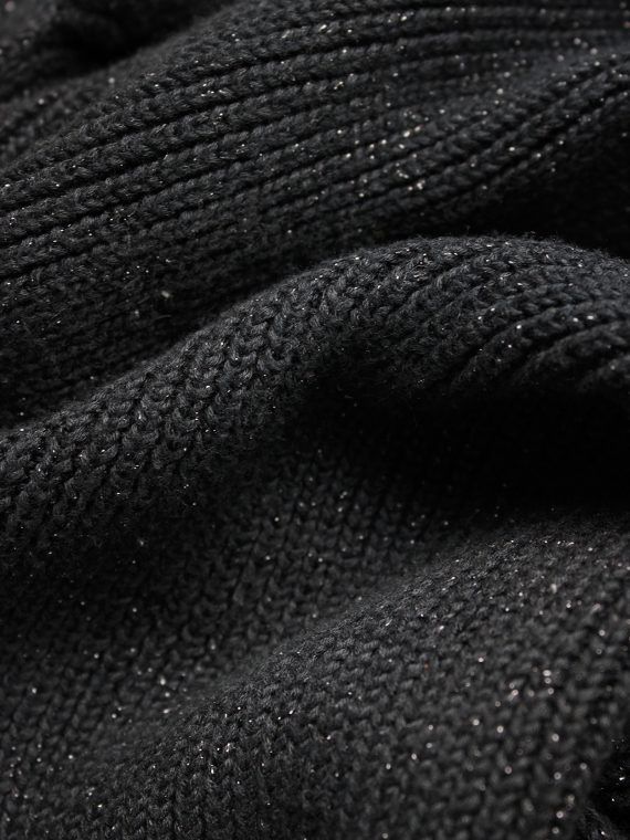 vaniitas vintage Maison Martin Margiela black knit backless top with crossed straps spring 2006 1389