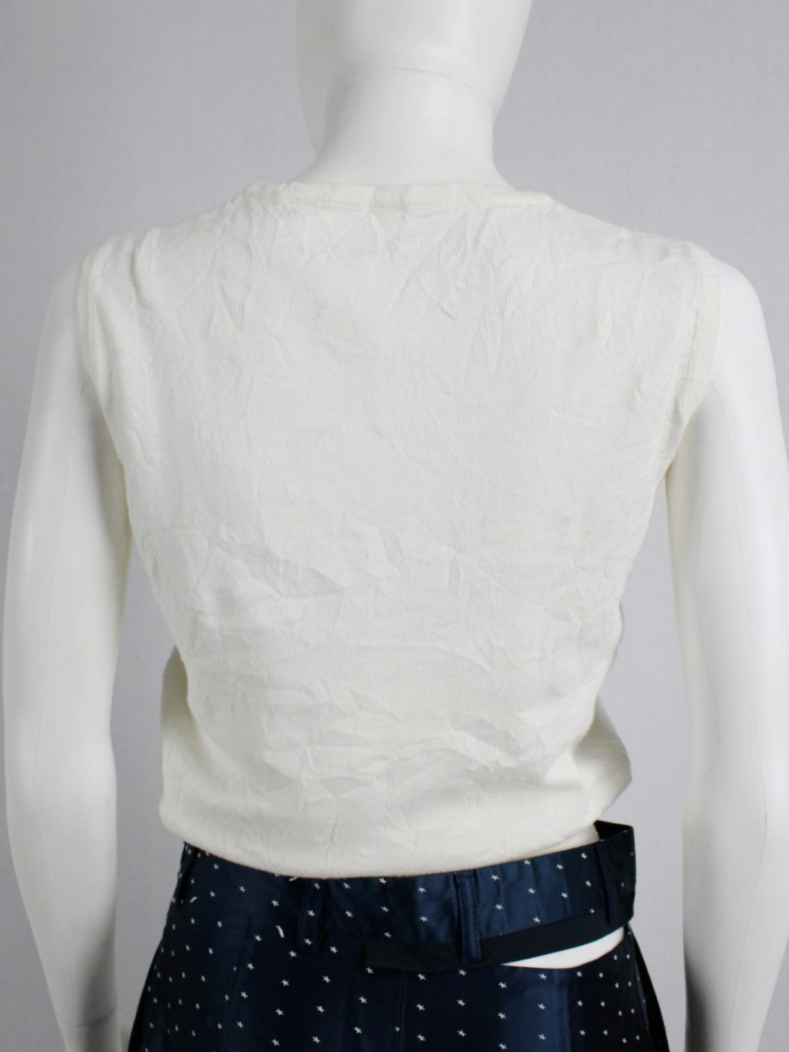 Maison Martin Margiela white top with permanent wrinkles — spring 1999