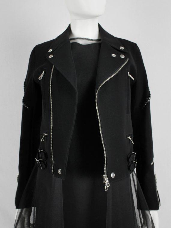 vaniitas vintage Noir Kei Ninomiya black bicker jacket with pearls around the sleeves spring 2015 3570