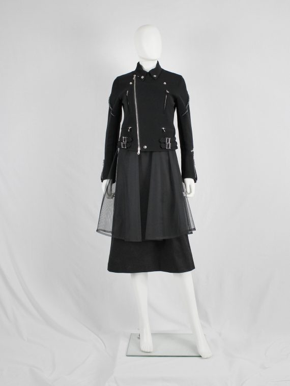 vaniitas vintage Noir Kei Ninomiya black bicker jacket with pearls around the sleeves spring 2015 3599