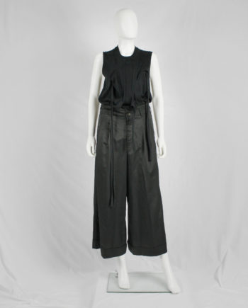 Comme des Garçons black trousers with wide flared legs — fall 2004