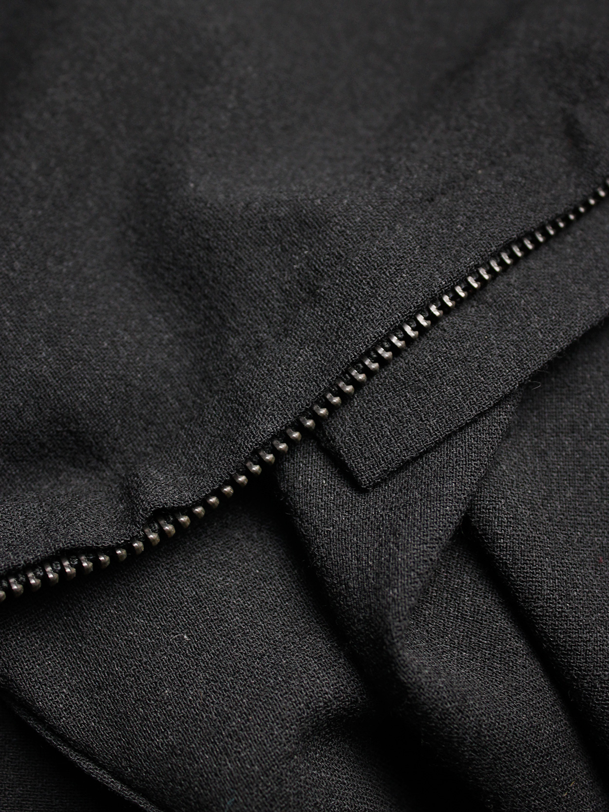 Ann Demeulemeester black asymmetric wrap dress - V A N II T A S