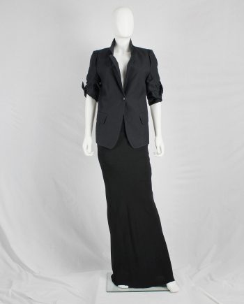 Ann Demeulemeester black blazer with rolled-up sleeves