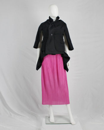 Issey Miyake Pleats Please hot pink maxi skirt skirt with fine vertical pleating