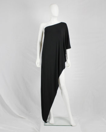 Maison Martin Margiela black asymmetric maxi dress — fall 2008
