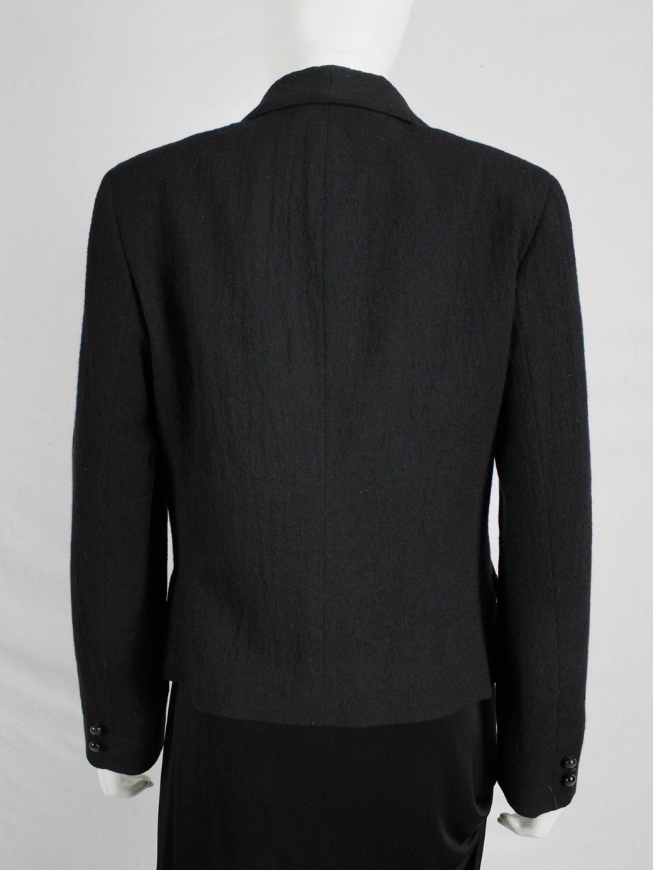 vaniitas vintage Maison Martin Margiela replica black tailored jacket of a ladies suit 9060