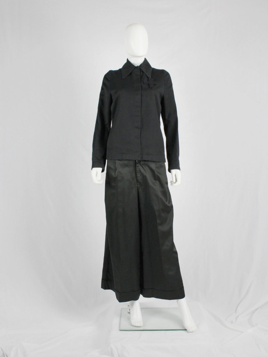 A.F. Vandevorst black jacket with removable velcro cross