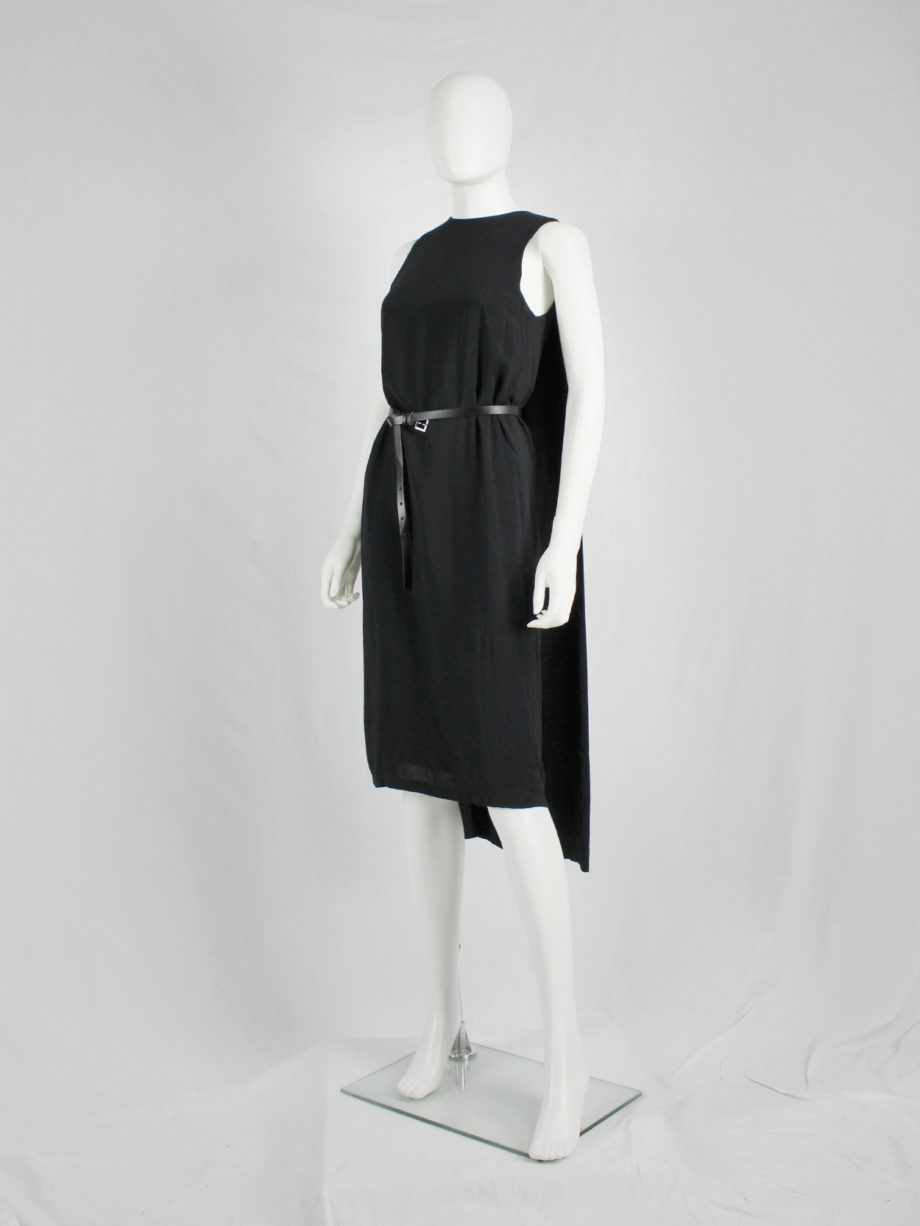 Ann Demeulemeester black dress with cape — spring 2013