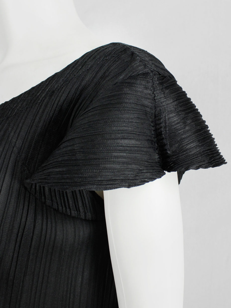 vaniitas Issey Miyake Pleats Please black babydoll dress with fine pleats 1517