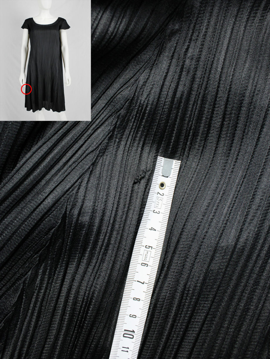 vaniitas Issey Miyake Pleats Please black babydoll dress with fine pleats 3230