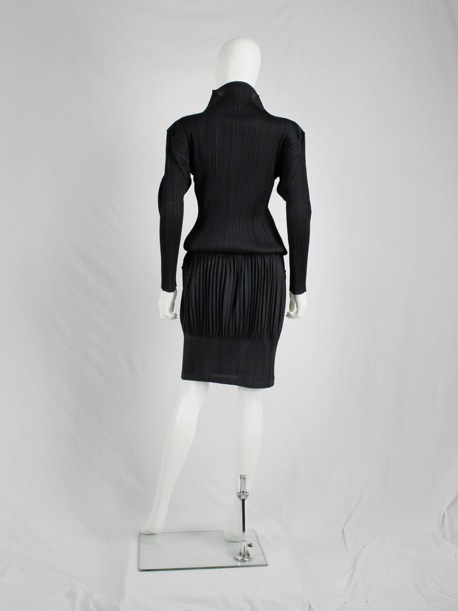 vaniitas Issey Miyake Pleats Please black bubble skirt with different pleats 2052