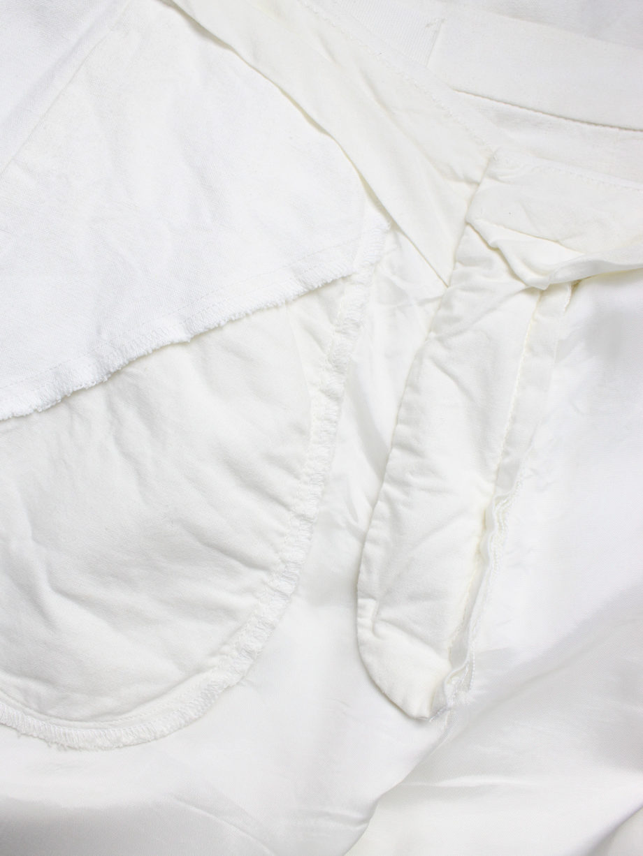 vaniitas Maison Martin Margiela white inside-out trousers with exterior lining spring 2003 1113