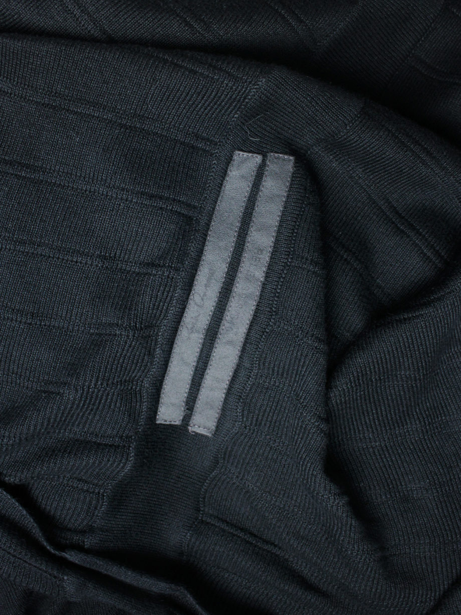 vaniitas Rick Owens RELEASE black floor-length cardigan with holes along the sleeves spring 2010 0246