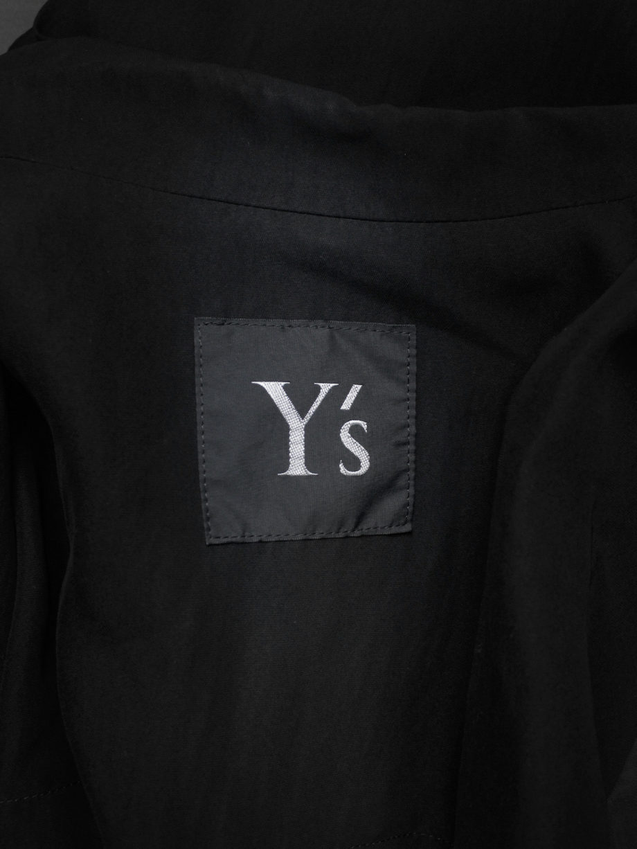 vaniitas Ys Yohji Yamamoto black maxi dress with blazer lapels and double breasted buttons 3441