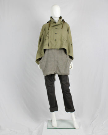 Comme des Garçons khaki jacket with trompe-l'oeil stitching — fall 2009