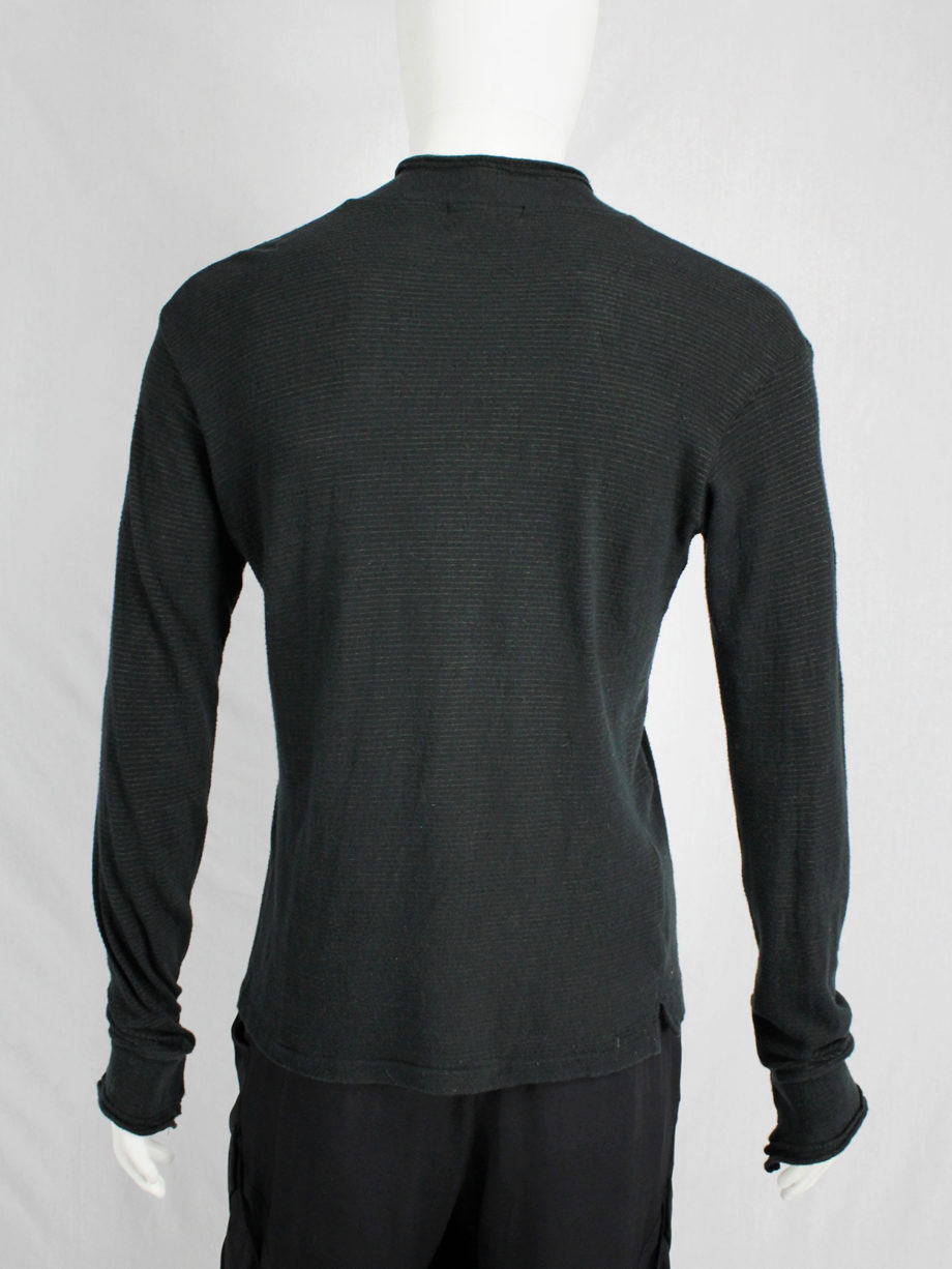 Y's for men black jumper with deconstructed neckline — 1990's - V A N ...