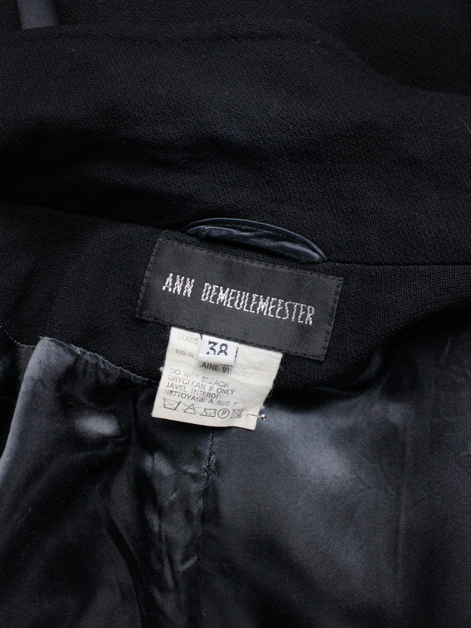 Ann Demeulemeester black asymmetric cutaway blazer pre-1997 (15)