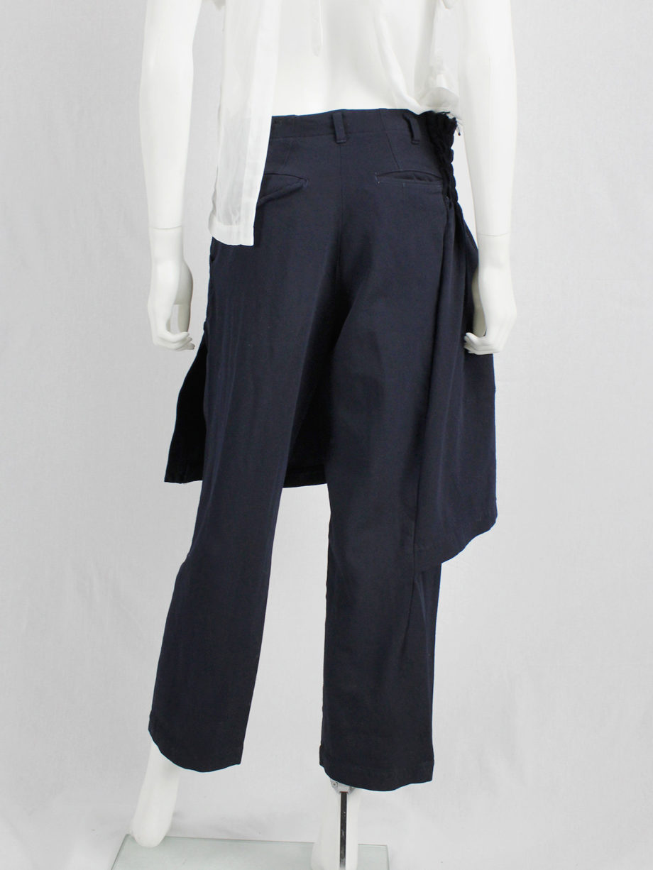 Comme des Garçons blue trousert with skirted front panel spring 2002 (11)