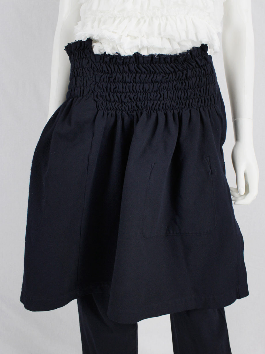 Comme des Garçons blue trousert with skirted front panel spring 2002 (6)