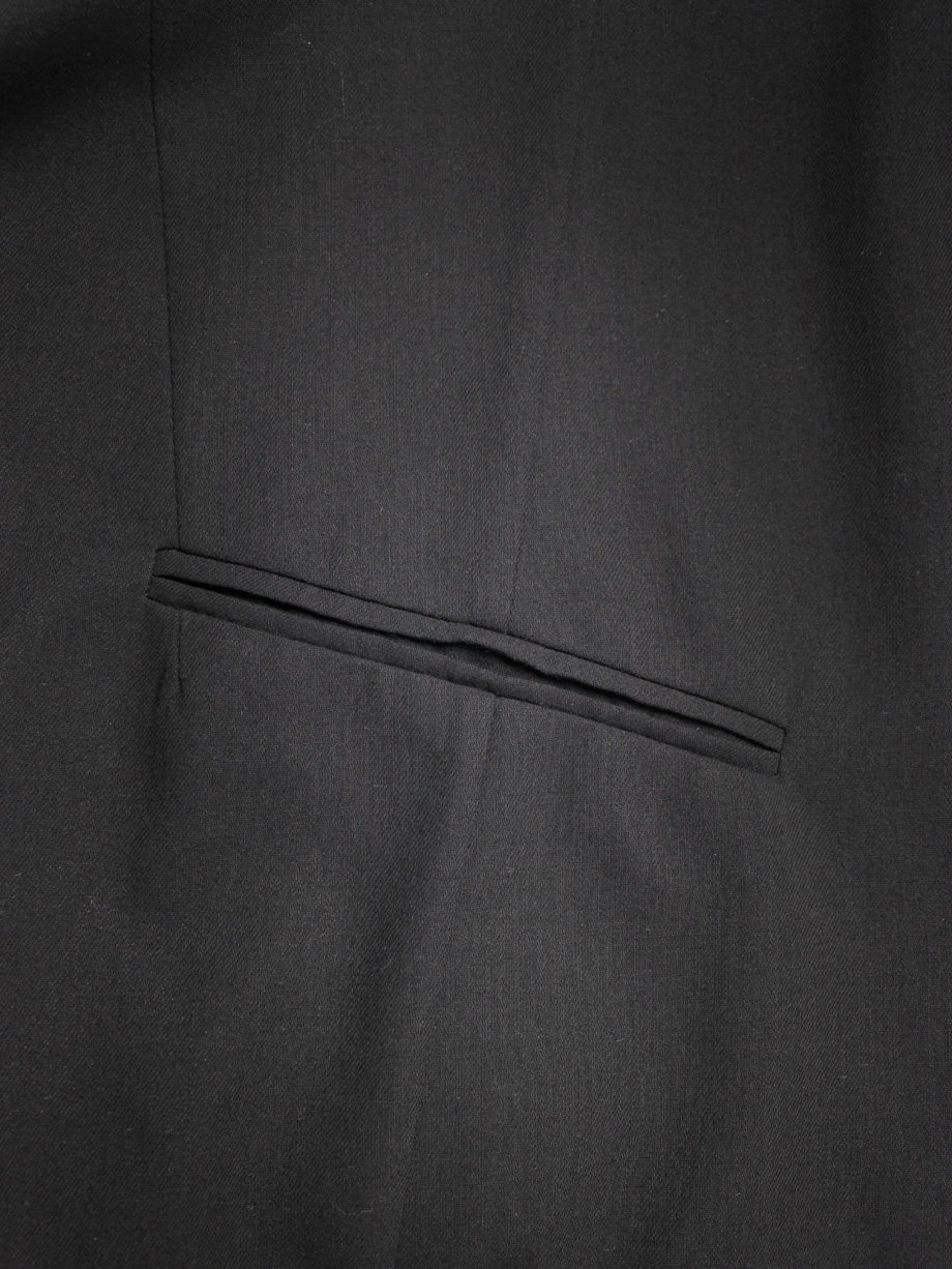 vaniitas Ann Demeulemeester black waistcoat with open satin back and straps runway spring 2008 (4)