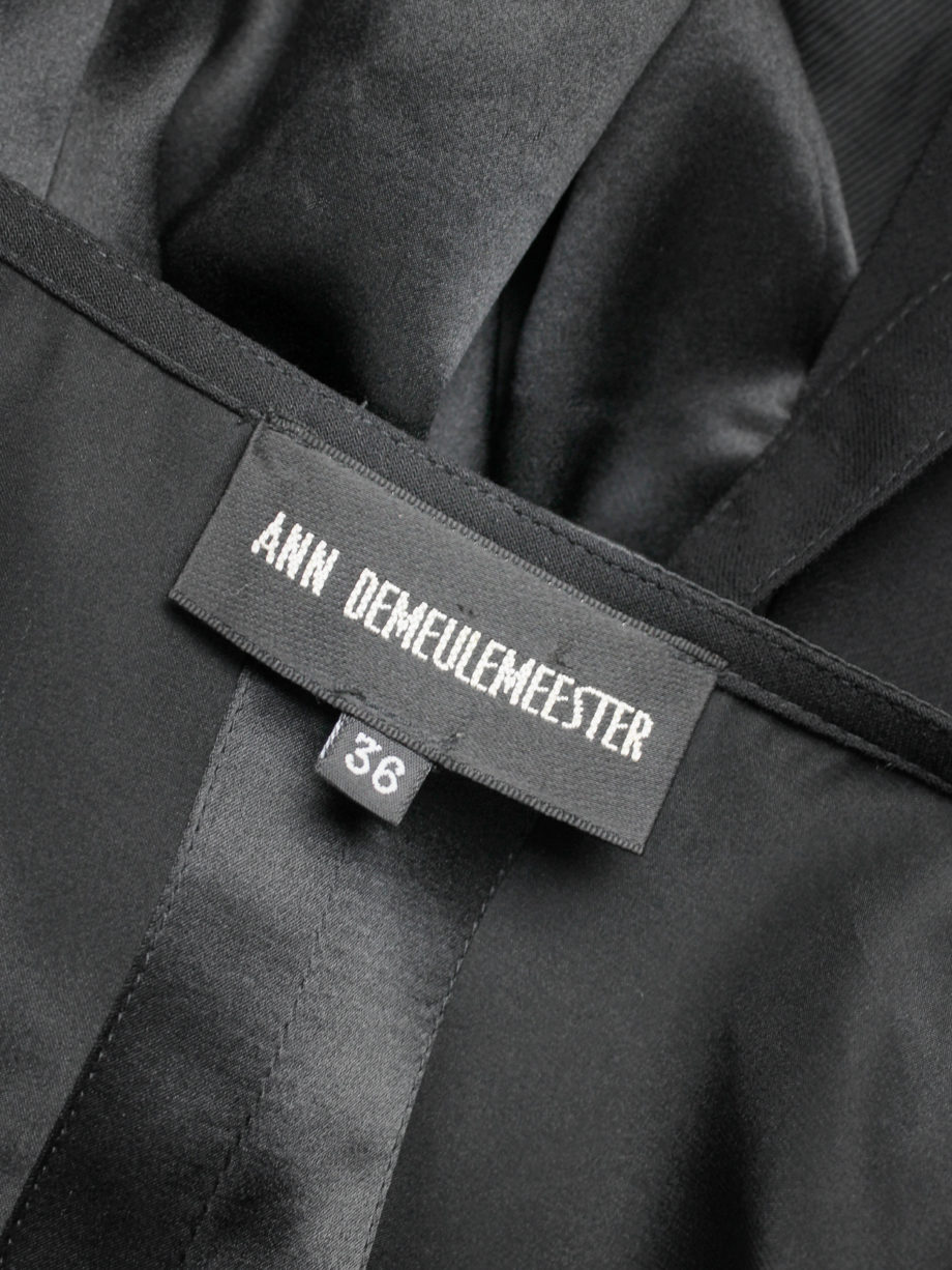 vaniitas Ann Demeulemeester black waistcoat with open satin back and straps runway spring 2008 (5)