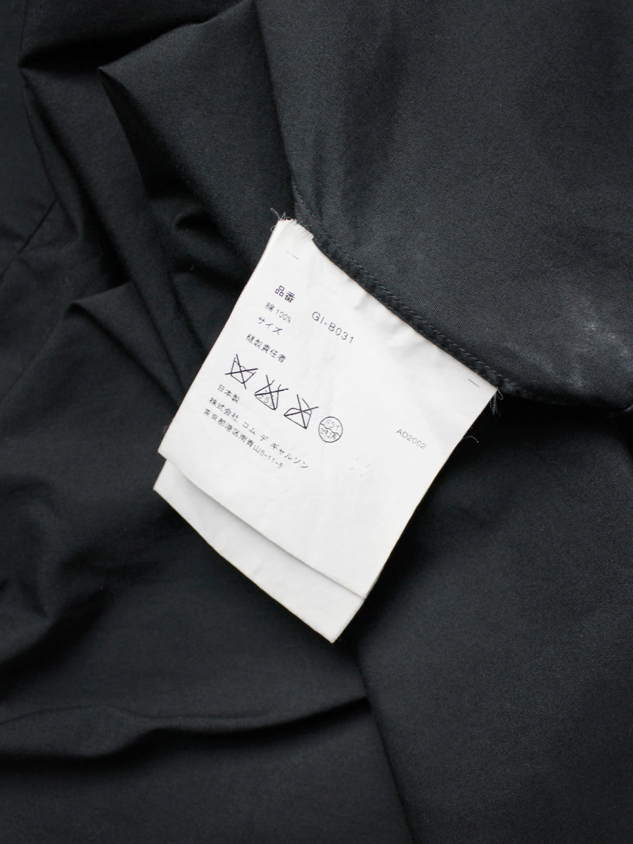 vaniitas Comme des Garcons black shirt with slits and three bows spring 2002 (9)
