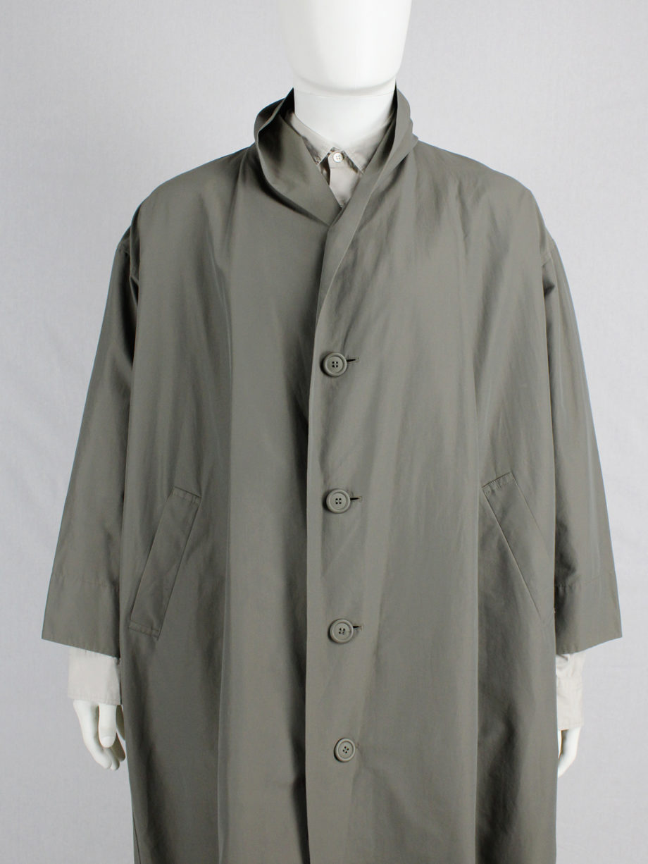 Issey Miyake Windcoat khaki oversized parka — 1980's - V A N II T A S