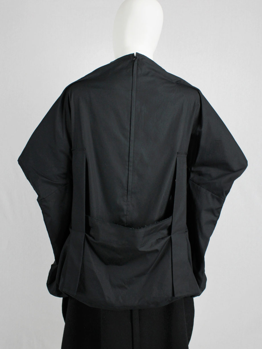 vaniitas vintage Comme des Garcons black sculptural top with strapped pouch spring 2014 (12)