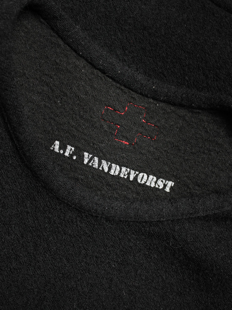 vintage A F Vandevorst black crop top with long detachable sleeves (7)