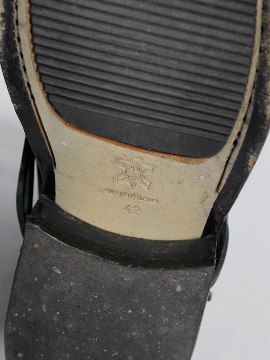 Dirk Bikkembergs brown mountaineering boots with laces through the soles 90s 1990s (11)