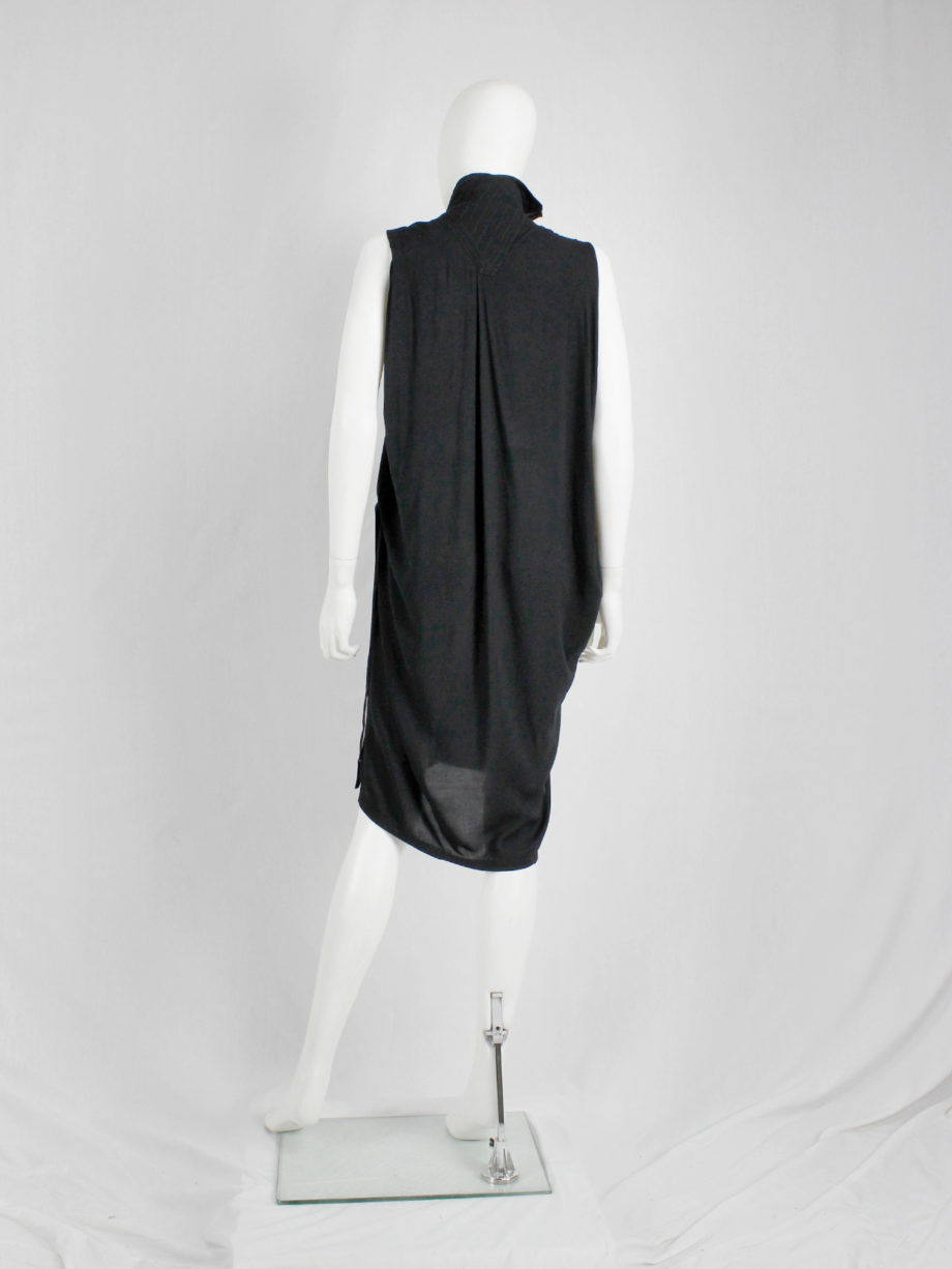 vaniitas Ann Demeulemeester black dress with straps and stitched collar spring 2010 (9)