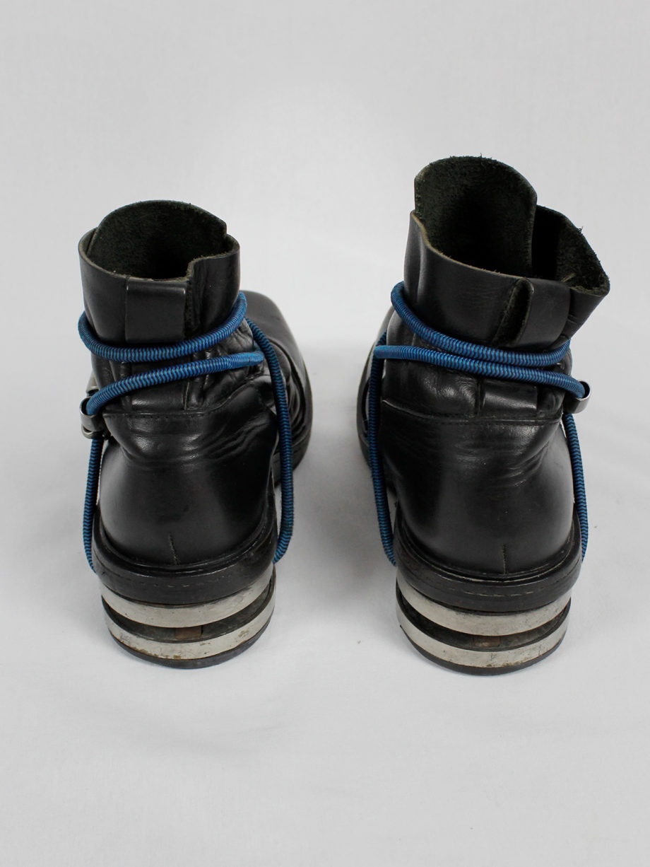 vaniitas Dirk Bikkembergs black mountaineering boots with metal heel and elastics fall 1996 (14)
