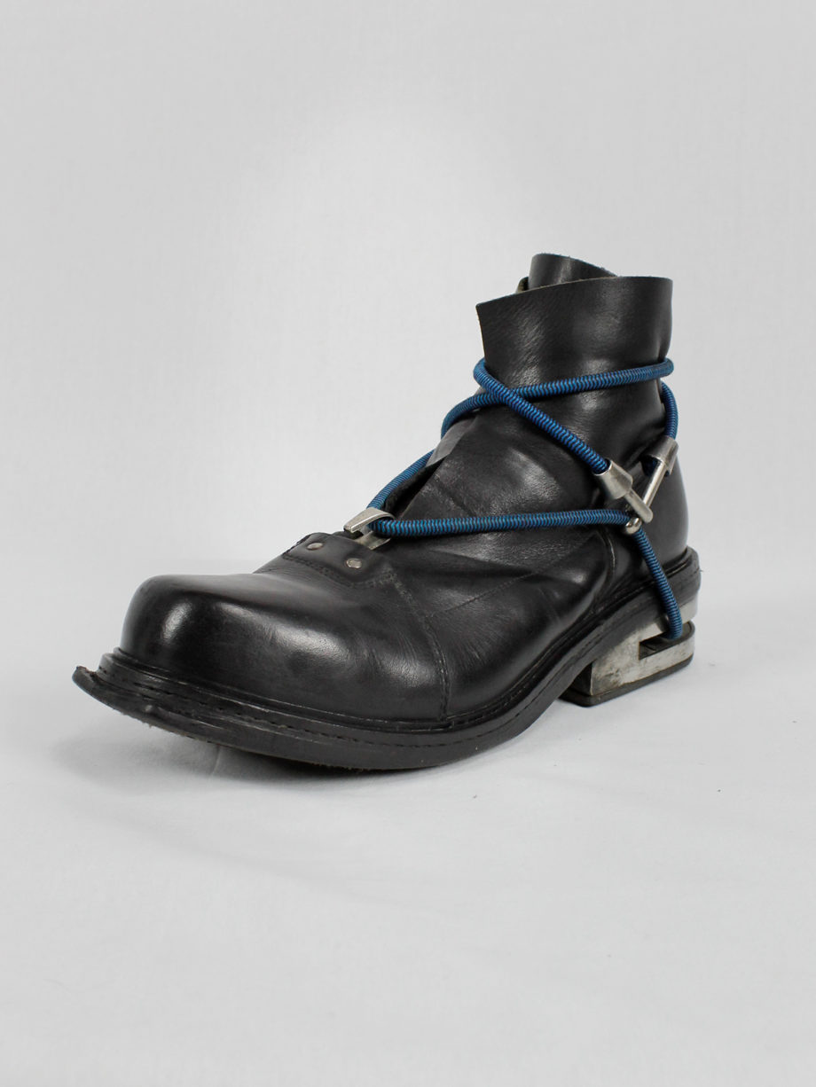 vaniitas Dirk Bikkembergs black mountaineering boots with metal heel and elastics fall 1996 (18)