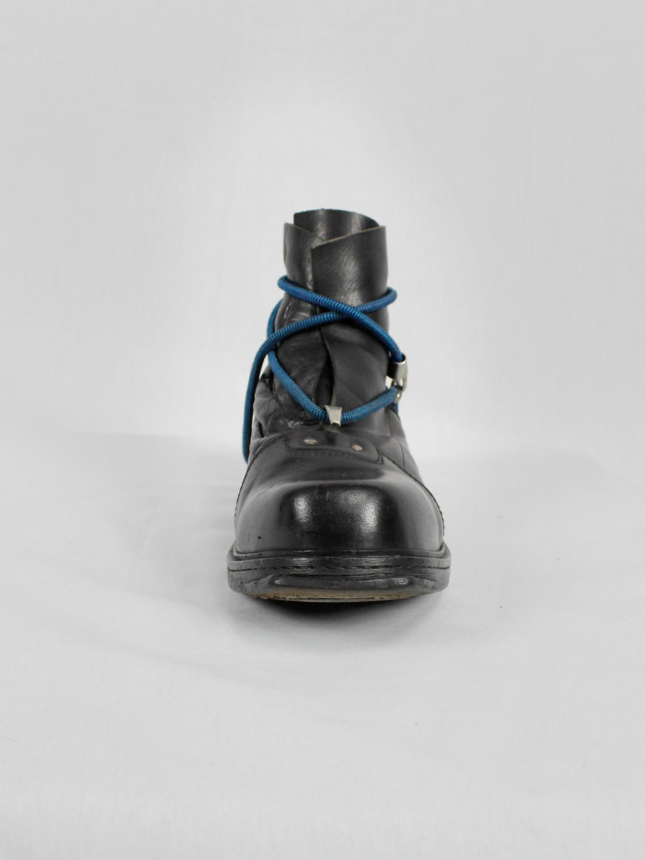 vaniitas Dirk Bikkembergs black mountaineering boots with metal heel and elastics fall 1996 (19)